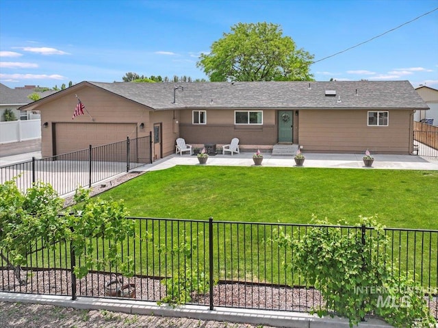 1011 Filer Ave W, Twin Falls, ID 83301 - back of house featuring a garage, a patio area, and entry steps