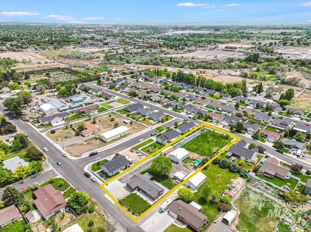 1011 Filer Ave W, Twin Falls, ID 83301 - aerial view of property's location with property parcel outlined and nearby suburban area