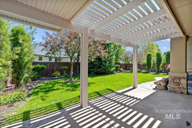 6964 N Moon Drummer Way, Meridian, ID 83646 - view of patio / terrace featuring a pergola