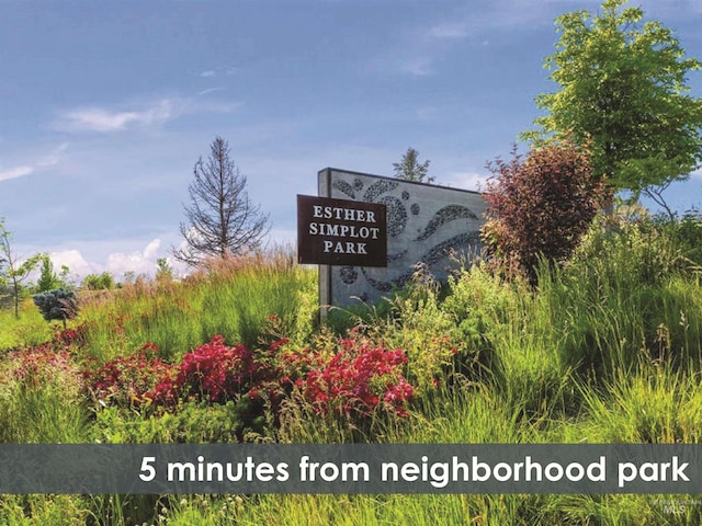 view of community sign