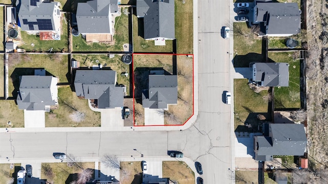 aerial view featuring a residential view