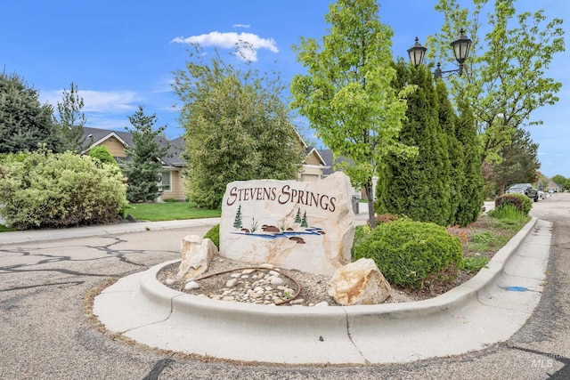view of community sign