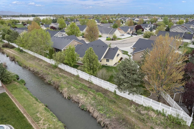 aerial view with a residential view