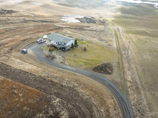 drone / aerial view featuring a rural view