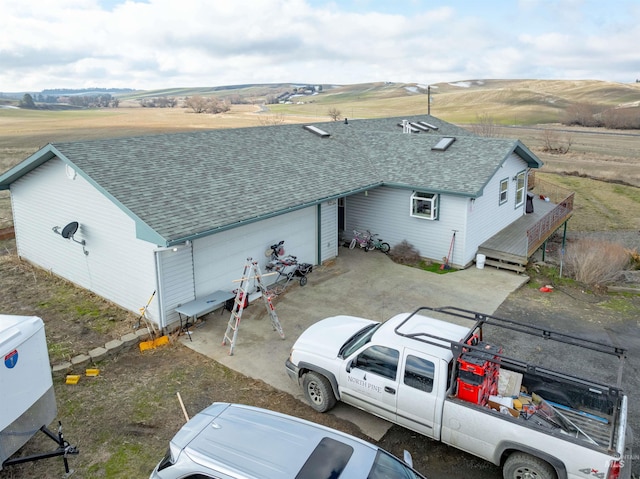 exterior space with a rural view