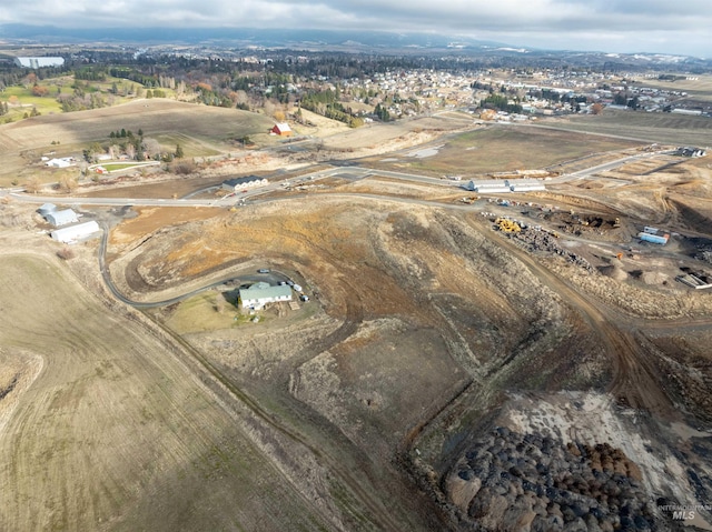 drone / aerial view with a rural view