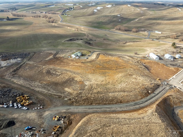 aerial view with a rural view