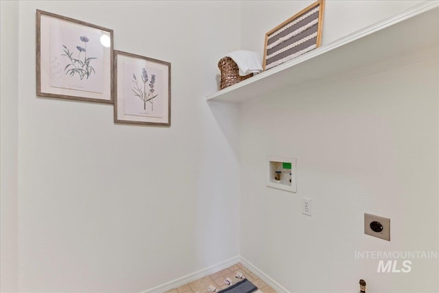 laundry area featuring washer hookup and hookup for an electric dryer