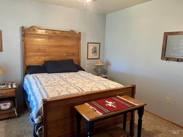 view of carpeted bedroom