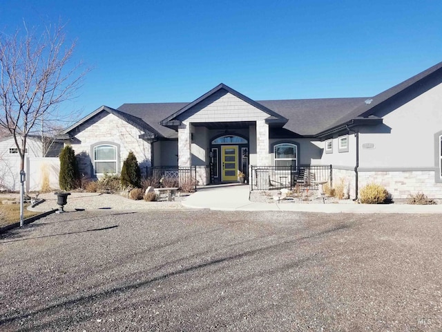 3847 N 2456 E, Filer, ID 83328 - view of front of property with stucco siding and stone siding