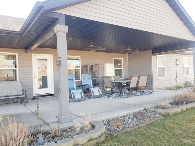 3847 N 2456 E, Filer, ID 83328 - view of patio with a ceiling fan