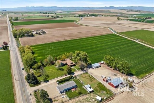 bird's eye view featuring a rural view