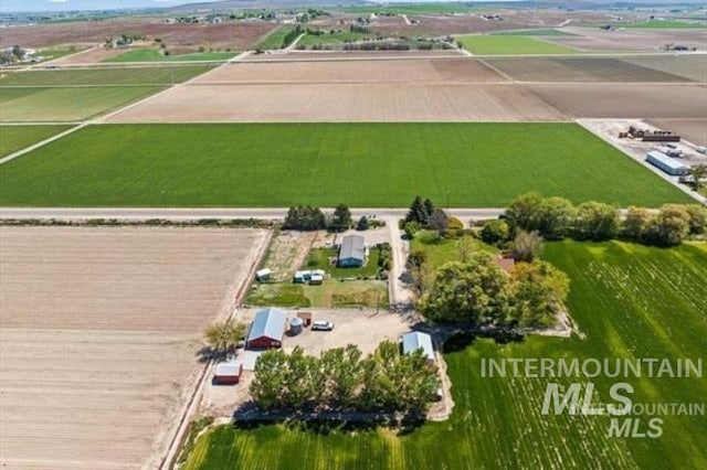 bird's eye view featuring a rural view