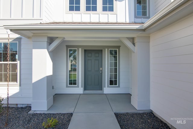 view of doorway to property