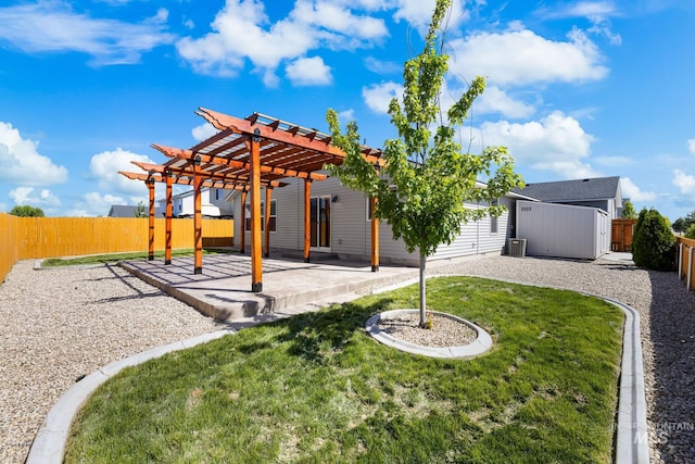 12850 Conner St, Caldwell, ID 83607 - view of yard featuring a pergola and a patio area