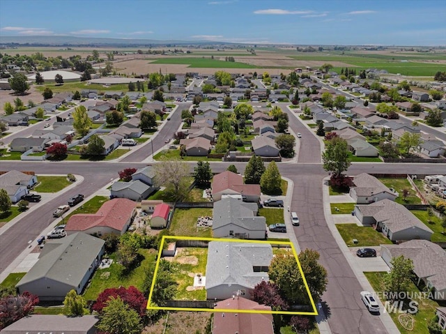 1471 Wrangler St, Twin Falls, ID 83301 - aerial perspective of suburban area featuring property boundaries highlighted
