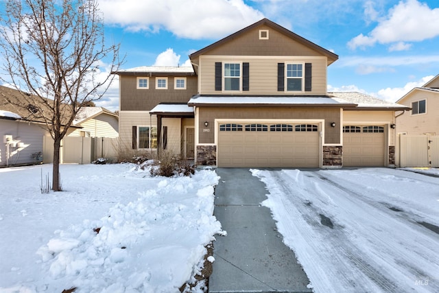 view of property featuring a garage