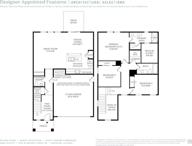 1330 W Regency Ridge Dr, Meridian, ID 83642 - home floor plan