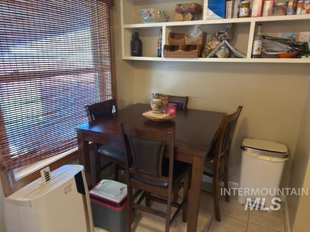 view of tiled dining space