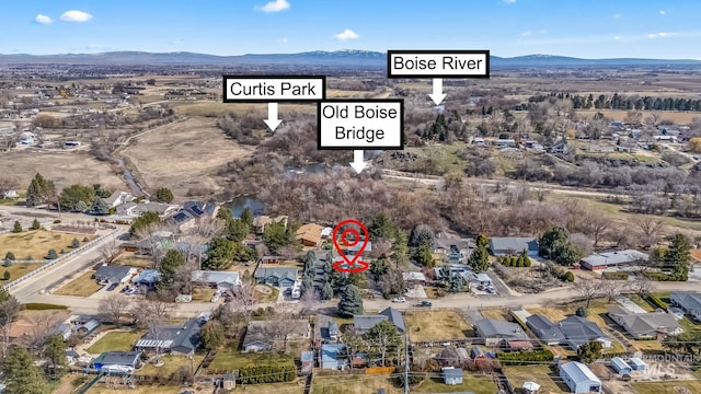 22168 Rio Vista Dr, Caldwell, ID 83607 - drone / aerial view featuring a mountain view