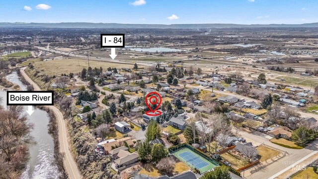 22168 Rio Vista Dr, Caldwell, ID 83607 - birds eye view of property featuring a residential view and a water view