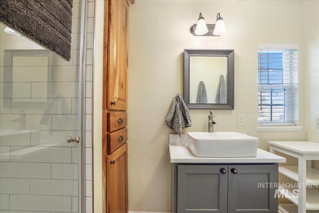 1037 Pahsimeroi Dr, Twin Falls, ID 83301 - bathroom featuring vanity and a shower with shower door
