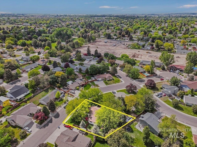 1037 Pahsimeroi Dr, Twin Falls, ID 83301 - aerial perspective of suburban area with property boundaries highlighted