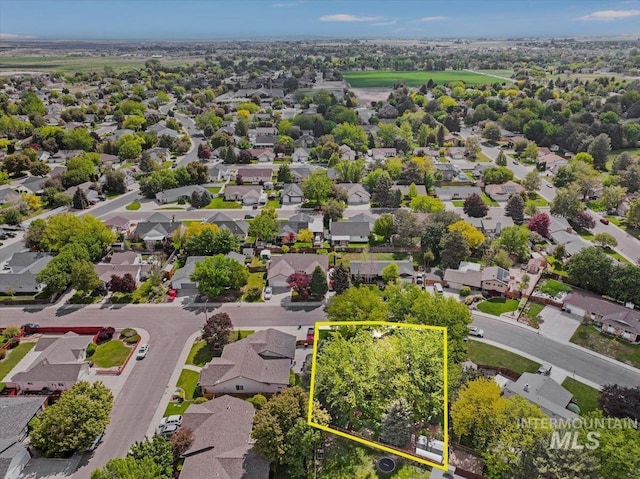 1037 Pahsimeroi Dr, Twin Falls, ID 83301 - aerial perspective of suburban area with property parcel outlined