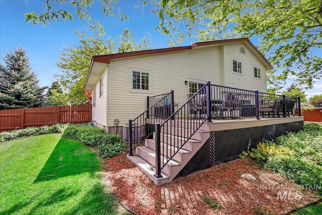 1037 Pahsimeroi Dr, Twin Falls, ID 83301 - rear view of property with stairway and a deck
