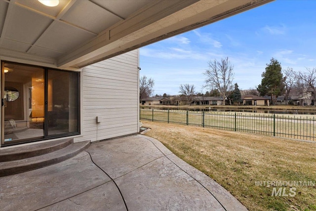 view of patio / terrace with fence