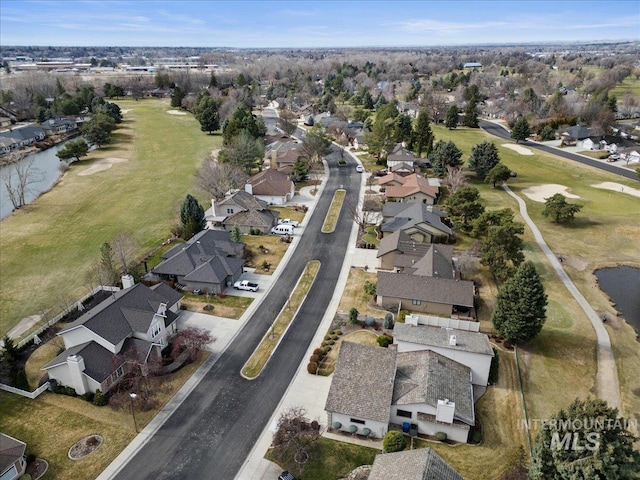 aerial view featuring a residential view