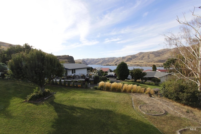 930 Coulter Ln, Clarkston, WA 99403 - view of grassy yard with a water and mountain view