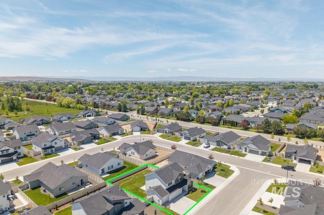 709 W Smoky Quartz St, Kuna, ID 83634 - aerial view of residential area with property parcel outlined