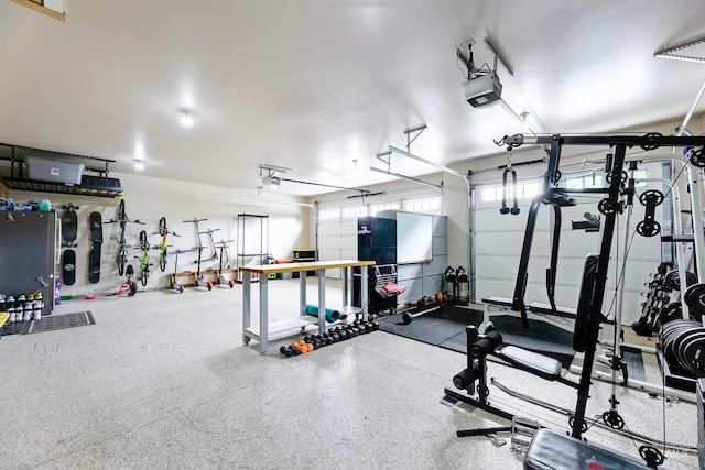6859 N Topaz Jewel Pl, Meridian, ID 83646 - exercise room with a garage