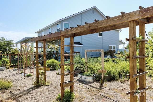 120 Pilgrim Way, Middleton, ID 83644 - view of patio with a pergola and a garden