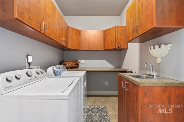 12231 W Caribee Inlet Dr, Star, ID 83669 - laundry room with cabinet space and washer and dryer