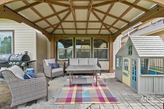 12231 W Caribee Inlet Dr, Star, ID 83669 - deck with a gazebo, an outdoor living space, and a patio