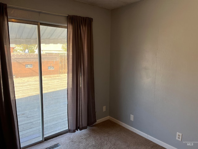 view of carpeted empty room