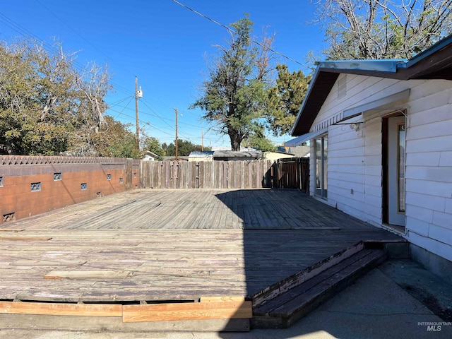 view of wooden terrace