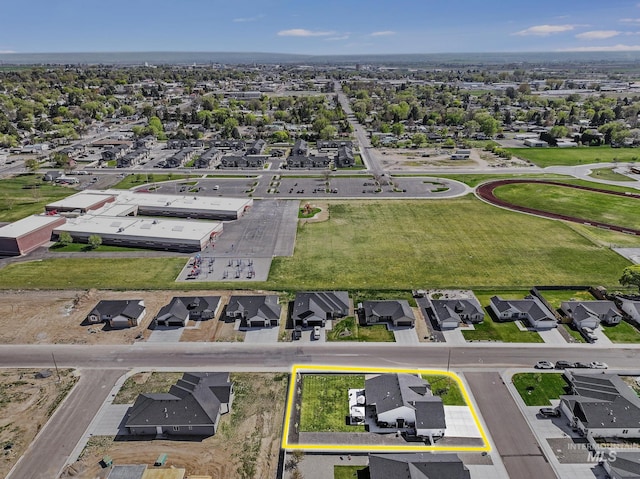 drone / aerial view featuring a residential view