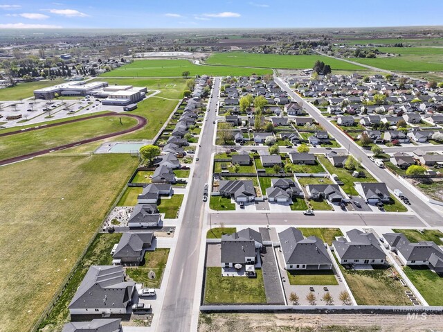 drone / aerial view with a residential view