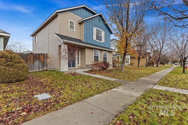 178 W Lava Falls Dr, Meridian, ID 83646 - traditional-style home with board and batten siding