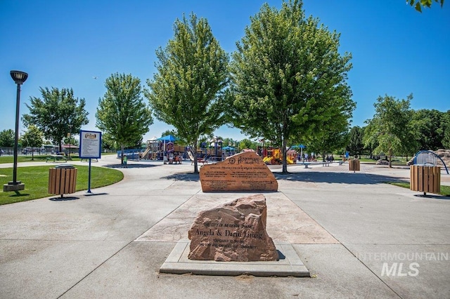 surrounding community with a playground