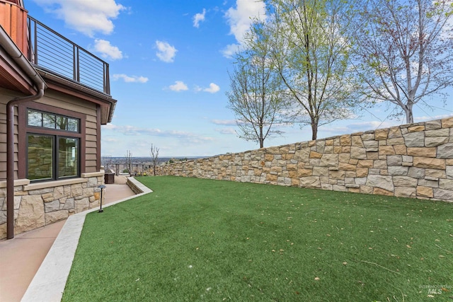 view of yard with a patio