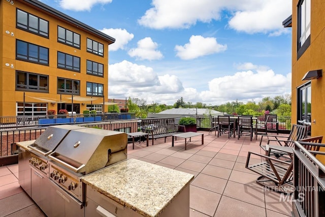 880 W River St, Boise, ID 83702 - view of patio featuring an outdoor kitchen and a grill