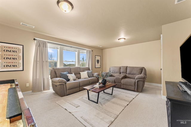 view of carpeted living room