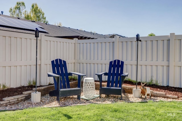 view of patio with a fenced backyard