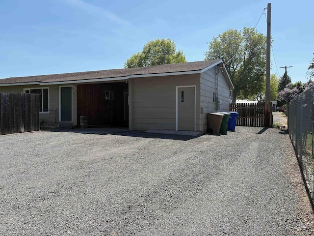 exterior space featuring fence