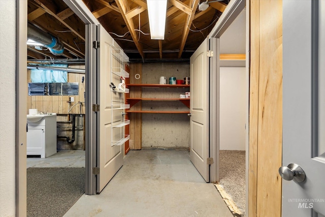 view of storage room