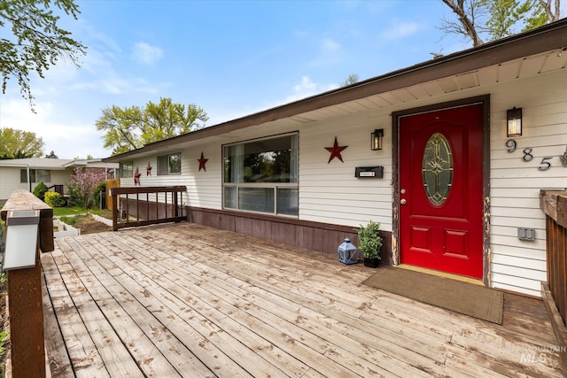 view of wooden deck